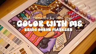 Color with me (ASMR) 💜🎸 'Girl Moments' by Coco Wyo using Ohuhu markers 🌱✏️ #adultcoloring #asmr