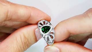 Chrome Tourmaline Ring at 1.03 carats by Kat Florence. KF03643