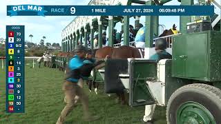 Halfway Line (GB) wins race 9 at Del Mar 7/27/24