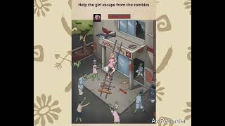 Nightmare Puzzles level 15 help the girl escape from the zombies Walkthrough Solution