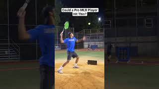 Can ANYONE Get a Hit off this INSANE 135MPH Tennis Baseball Pitch? #shorts