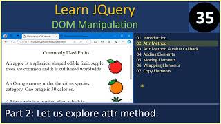 Modify DOM | Part 2 - Using JQuery Attr Method | JQuery Tutorials #35