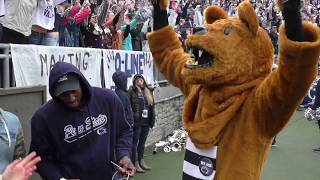 Former Penn State wrestlers Phil Davis and Ed Ruth ask Nittany Lion to back flip