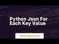 python json for each key value