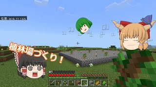 植林場を作ります！マイクラシリーズ＃３[マイクラ][ゆっくり実況]