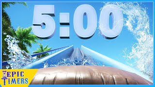 5 Minute Water Roller Coaster Ride Countdown Timer with Music!