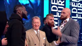 Off-air footage! Tyson Fury and Deontay Wilder carried on arguing after the press conference