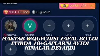 MAKTAB O'QUVCHISI ZAPAL BO'LDI EFIRDA NIMALAR DEYAPDI #zapallar #zapal  EFIRDA 18+GAPLARNI GAPIRDI