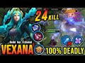 24 Kills!! Best Vexana One Shot Build and Emblem!! - Build Top 1 Global Vexana ~ MLBB