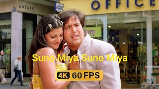 Suno Miya Suno Miya 4k Video Song _ Govinda_ Sushmita Sen_ Rambha [Remastered 4K60fps]