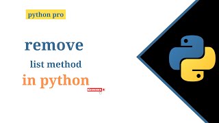 (RK) remove() list method in python