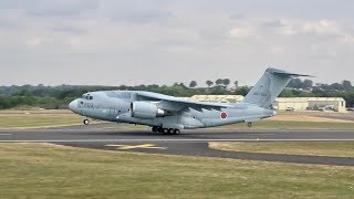 Kawasaki C-2 Japan Air Self Defense Force JASDF departure at RAF Fairford RIAT 2018 AirShow