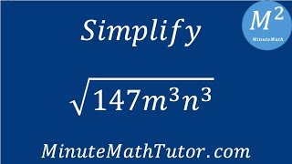 Simplify √(147m^3n^3)