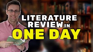 How To Write A Literature Review In A Research Paper In ONE Day