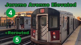 NYC Subway: Jerome Avenue Line Elevated action (R142, R142A)