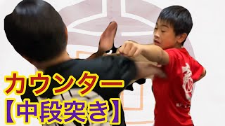 【中段突きカウンター練習法】空手少年 空手キッズ Martial Arts Workout Learn Karate at Home Chudan-Tsuki Counter attack Kid