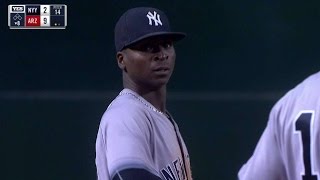 NYY@ARI: Gregorius makes a diving stop, gets the out