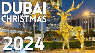 DUBAI Beautiful in Christmas |4K| Dubai Downtown Walking tour 2024 🇦🇪