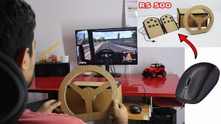 Make Gaming steering wheel using computer mouse / Science Experiment project
