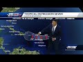 Tropical Depression Seven forms in the Atlantic