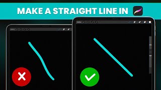 How to make a straight line in Procreate. Procreate tips, #shorts.