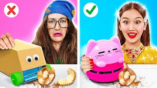 Rich VS Broke Girls - Amazing Gadgets vs Hacks! by 123 GO!