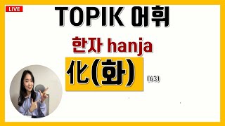 LIVE🛑토픽 TOPIK  어휘 한자 Hanja  化(화) 고급 한국어 어휘 Korean VOCA Korean lessons 중급한국어문법 고급한국어문법