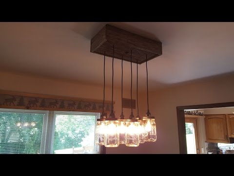 How to create a Mason Jar Chandelier using Reclaimed Barn Board How to create a Mason Jar Chandelier using Reclaimed Barn Board