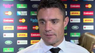 Dan Carter speaks after French match