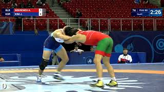 Qual. FS - 61 kg: A. BEKRENEU (BLR) v. J. KIM (KOR)