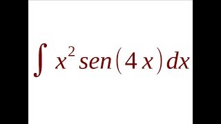 integral x^2 sen 4x