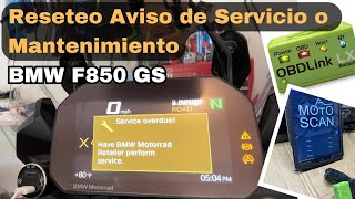 F850GS Service light - Borrar la luz con MotoScan  4K