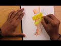 how to draw ghungroo in girls leg with pastel u0026 pencil colour lern to draw drawing video