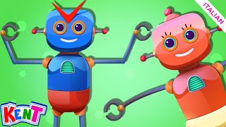 🤖 Famiglia Di Dita Robot | Canzoni Per Bambini | Kent l'elefante Italiano