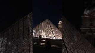 Louvre Museum night #paris #travel #shorts #love