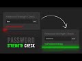 Password Strength Checker | JavaScript Password Strength Meter With Regex