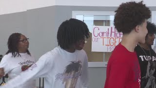 Carroll High School celebrates Black History Month by tracing line dancing's roots to African tradit