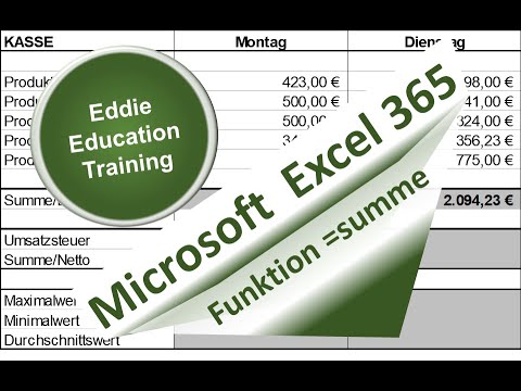 Summe Berechnen 竄ｼ Mit Der Funktion Summe In Excel Von Eddie