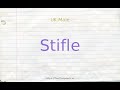 how to pronounce stifle