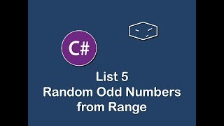 list 5 random odd numbers from range in c#