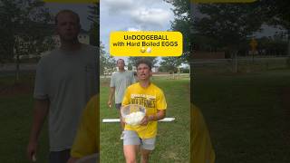 UNDODGEBALL GAME with HARD BOILED EGGS😂🥚 #sports #dodgeball #funny #throw #game #joke