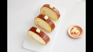 焦糖奶油红茶卷Caramel Cream Black Tea Cake Roll，Japanese cakeroll