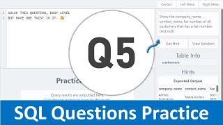 5 - Top SQL Practise Questions | SQL Questions Asked in Interview | SQL Questions in Hindi