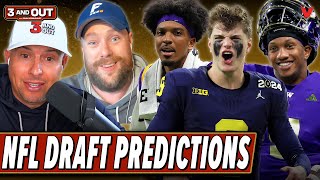 NFL Draft Predictions: JJ McCarthy is Top 3 QB prospect w/ Caleb Williams & Jayden Daniels | 3 & Out