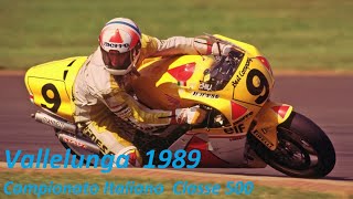 vallelunga  gara moto classe 500  anno 1989  rai 3