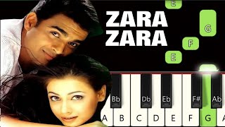 Zara Zara Behekta hai Song 💖 | Piano tutorial | Piano Notes | Piano Online #pianotimepass #rhtdm