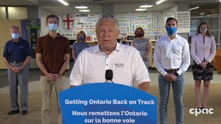 Ontario announces details of plan for reopening of schools – July 30, 2020