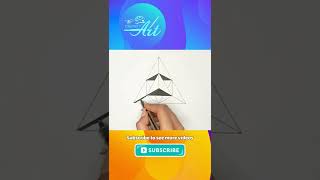 How to draw the impossible triangle in easy steps/amazing 3d optical illusion drawing