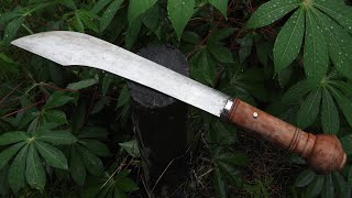 Forging A Machete Out of Rusted Leaf Spring || Machetes
