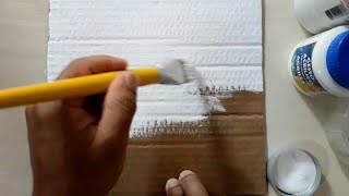 Como preparar um papelão para pintar (Pintura em papelão)